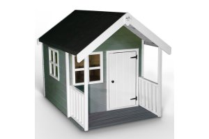 Little Rascals Painted Matilda Wooden Playhouse in Pebble Grey