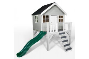 Little Rascals Painted Felix Wooden Playhouse in Dolphin Grey