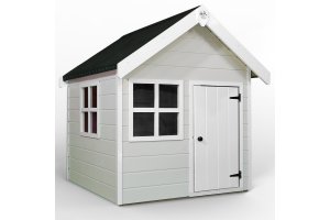 Little Rascals Painted Tinkerbell Wooden Playhouse In Dolphin Grey