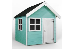 Little Rascals Painted Tinkerbell Wooden Playhouse In Mermaid Green