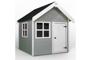 Little Rascals Painted Tinkerbell Wooden Playhouse In Pebble Grey