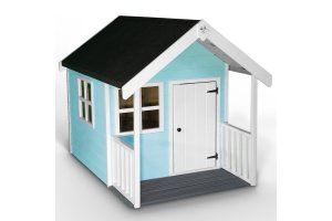 Little Rascals Painted Matilda Wooden Playhouse in Baby Blue
