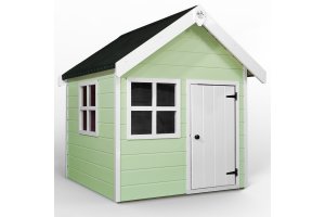 Little Rascals Painted Tinkerbell Wooden Playhouse In Soft Mint