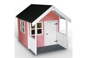 Little Rascals Painted Matilda Wooden Playhouse in Raspberry Ripple