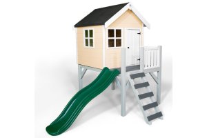 Little Rascals Painted Jasper Wooden Playhouse in Mellow Yellow