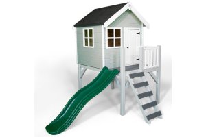 Little Rascals Painted Jasper Wooden Playhouse in Dolphin Grey