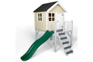 Little Rascals Painted Jasper Wooden Playhouse in Oyster White