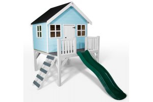 Little Rascals Painted Felix Wooden Playhouse in Baby Blue