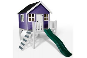 Little Rascals Painted Felix Wooden Playhouse in Indigo Glow