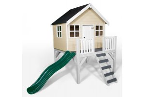 Little Rascals Painted Felix Wooden Playhouse in Oyster White