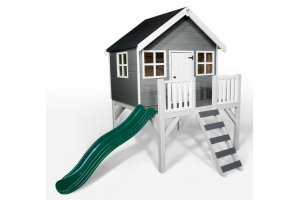 Little Rascals Painted Felix Wooden Playhouse in Pebble Grey
