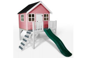 Little Rascals Painted Felix Wooden Playhouse in Raspberry Ripple
