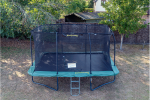 10ft x 14ft V2 Jumpking Rectangular Trampoline with Enclosure and Ladder