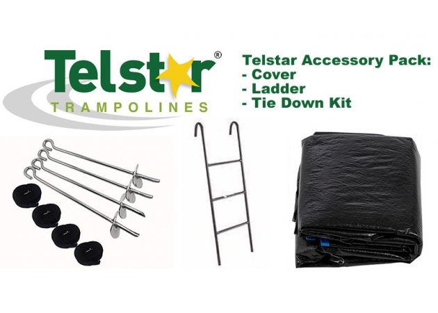 9ft x 13ft Telstar Cover, Ladder and Tie Down Kit Packs