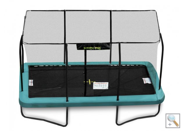 8ft x 12ft Jumpking Rectangular Trampoline with Enclosure and Ladder