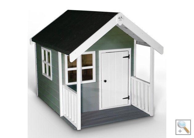 Little Rascals Painted Matilda Wooden Playhouse in Pebble Grey