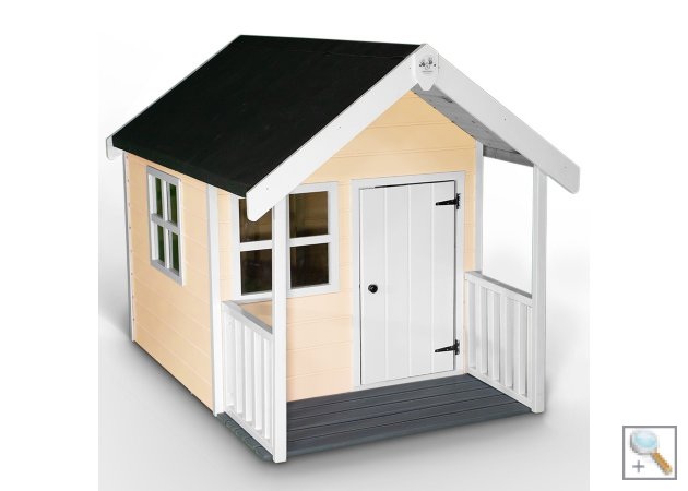 Little Rascals Painted Matilda Wooden Playhouse in Mellow Yellow