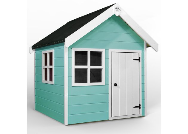 Little Rascals Painted Tinkerbell Wooden Playhouse In Mermaid Green