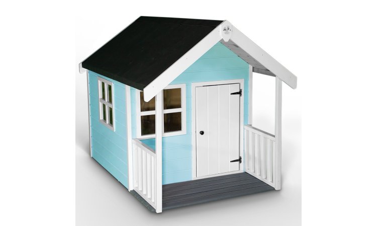 Little Rascals Painted Matilda Wooden Playhouse in Baby Blue
