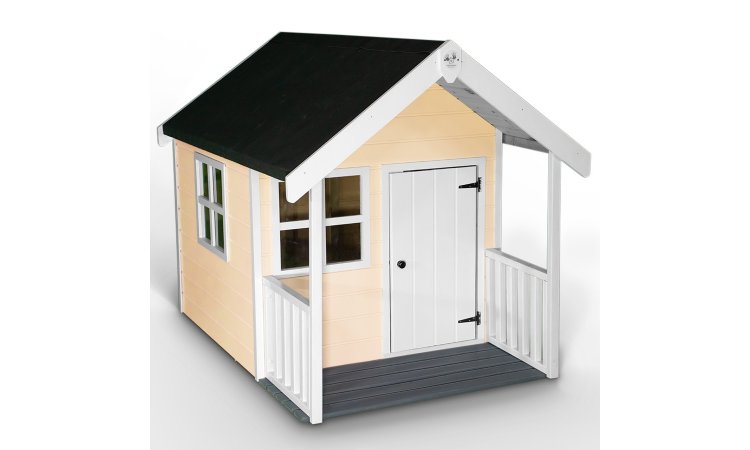 Little Rascals Painted Matilda Wooden Playhouse in Mellow Yellow