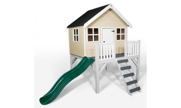 Little Rascals Painted Felix Wooden Playhouse in Oyster White