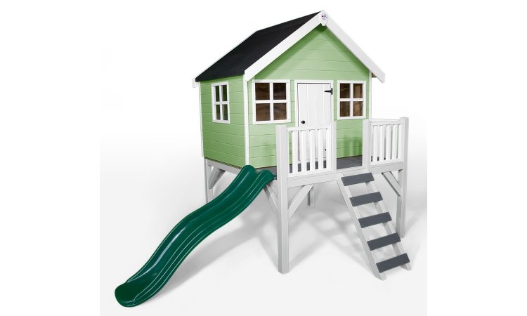 Little Rascals Painted Felix Wooden Playhouse in Soft Mint