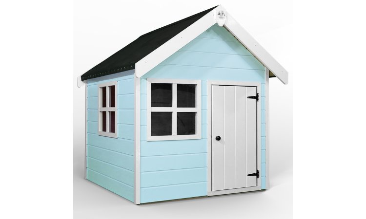 Little Rascals Painted Tinkerbell Wooden Playhouse In Baby Blue