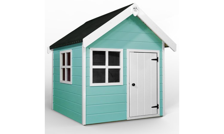 Little Rascals Painted Tinkerbell Wooden Playhouse In Mermaid Green