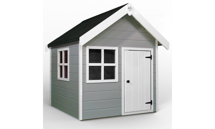 Little Rascals Painted Tinkerbell Wooden Playhouse In Pebble Grey